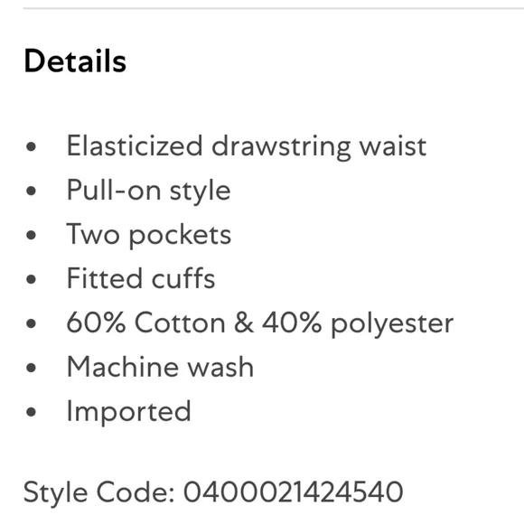 NWT Boy's Tommy Hilfiger Fleece Jogger Sweatpants - Picture 3 of 3